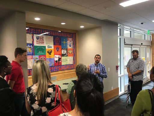 Members touring Cypress Hall