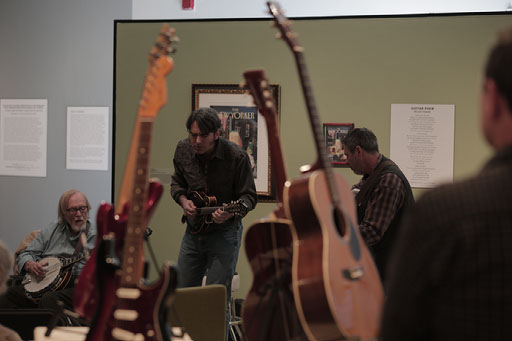 Members at the Gallery Hour and Guitar Art event