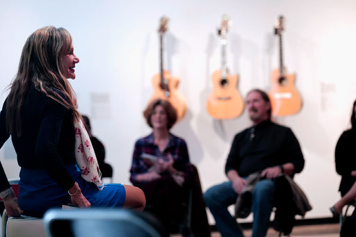 Members at the Gallery Hour and Guitar Art event